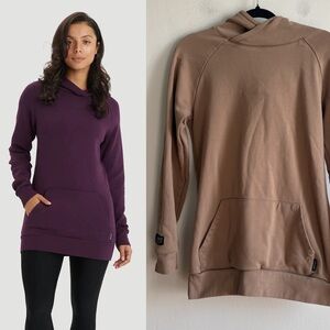 Oraki Sz S Modaluxe Tan Relaxed Tunic Hooded Sweater